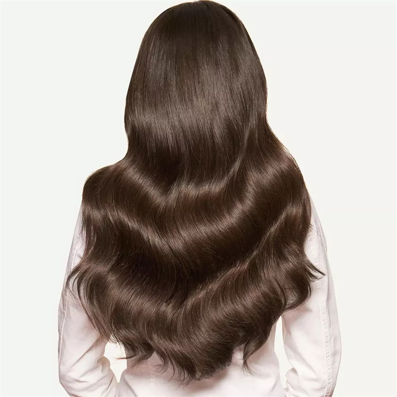 Customized Brown Color Halo Hair Extensions New Trend Newest Brazilian Human Hair